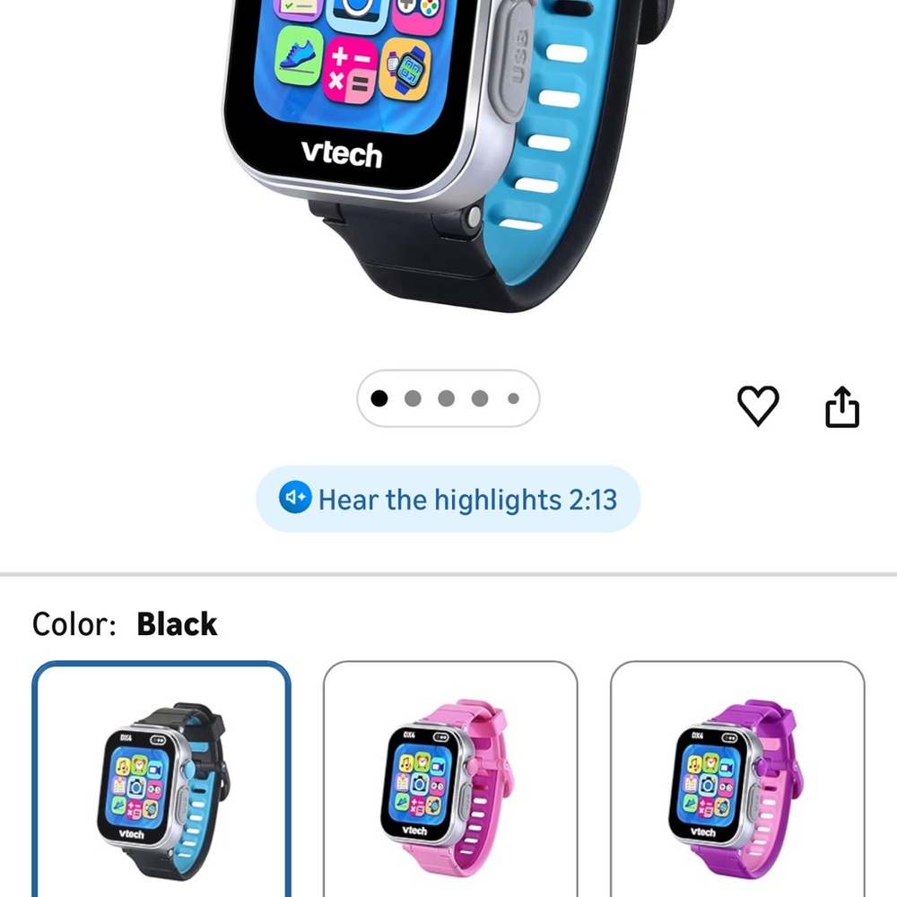 VTech Kidizoom Smartwatch DX2 - Black